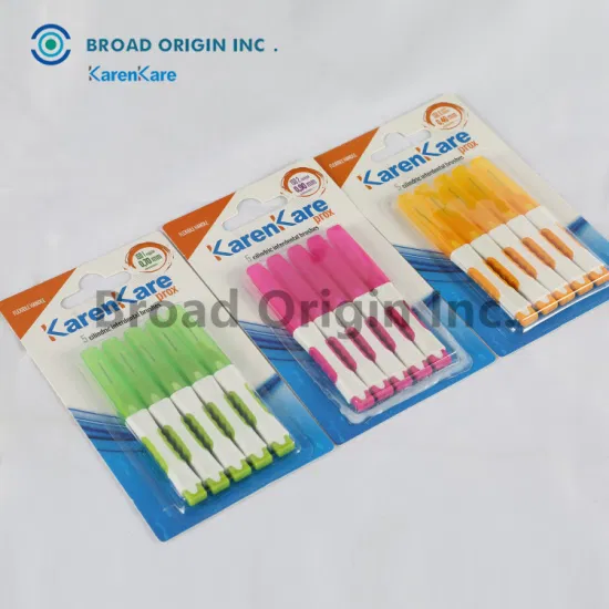 Natural Bamboo Recyclable Interdental Brush Toothpick Custom Engraved Logo