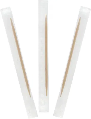 Factory Direct Disposable Wooden Toothpicks Individual Wrapped Packing